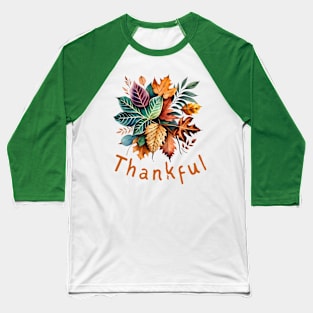 Thankful - Orange Baseball T-Shirt